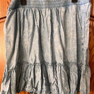 SOLD!! Torrid Light Blue Ruffle Hem Skirt